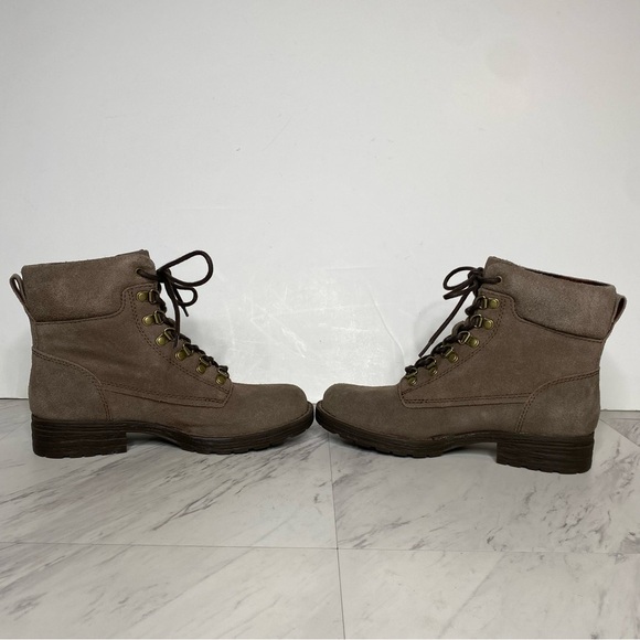 Born Codi Gray Suede Lace Up Boot 6M - Picture 5 of 14